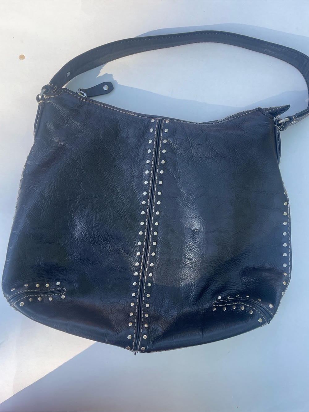 Vtg Michael kors Astor large leather hobo bag. - Picture 2 of 9